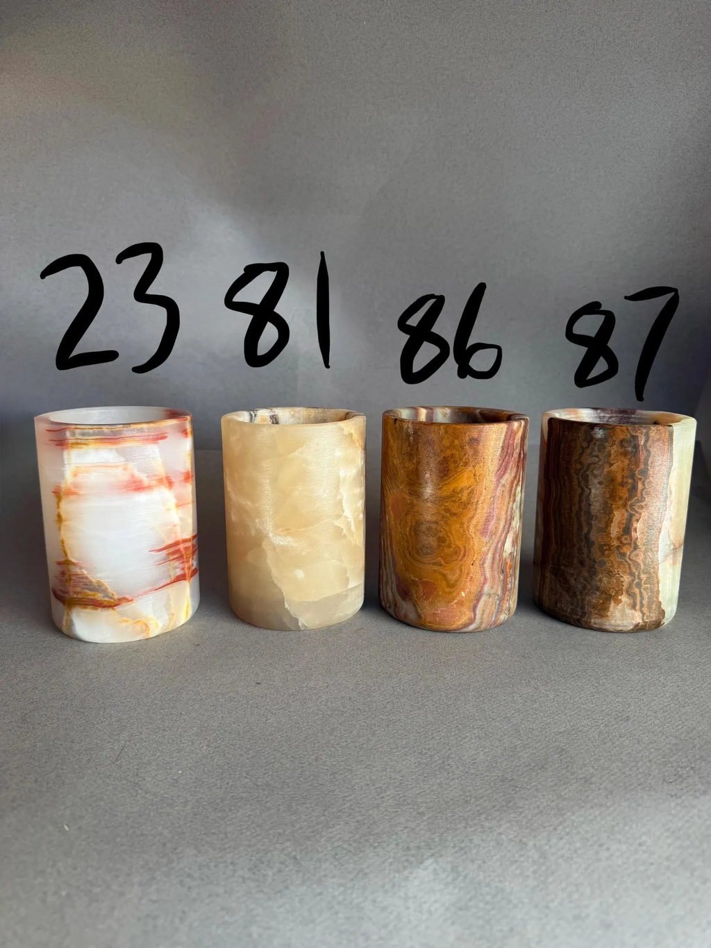 Small Minimalist Onyx Utensil Holder